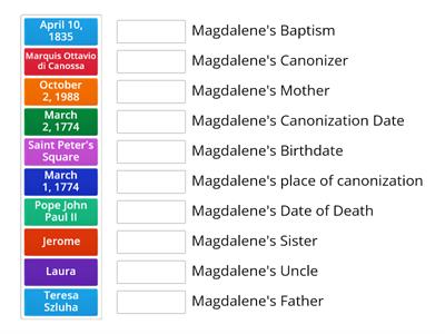 Magdalene's Trivia