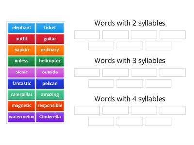 Syllable Sort