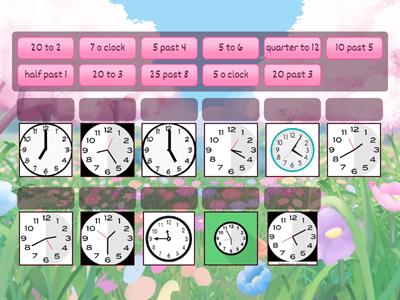 Clock matching game