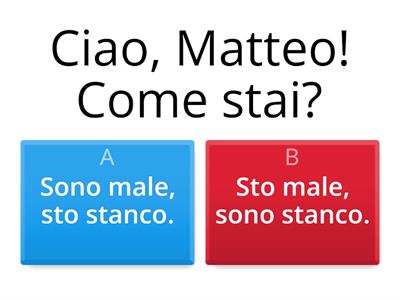 Come stai? - Rispondere alla domanda (ESSERE o STARE)