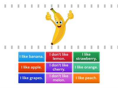Fruits- like/don't like 
