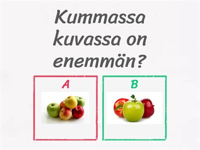 Käsiteharjoituksia (enemmän, vähemmän, jälkeen, ennen)