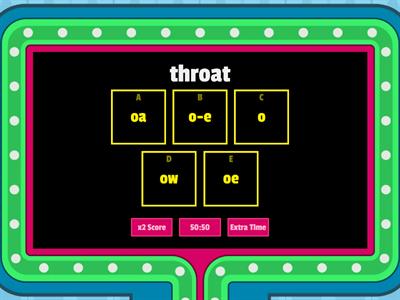 Quiz - Find the correct spelling of the /oe/ sound in each word