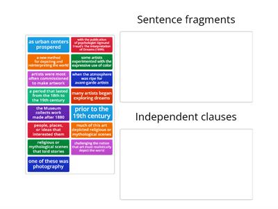 SAT. Sentence Fragments Sort