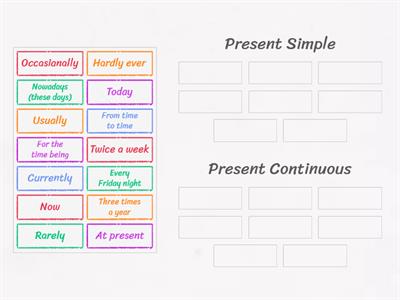 Presen Simple & Continuous (Time Markers)