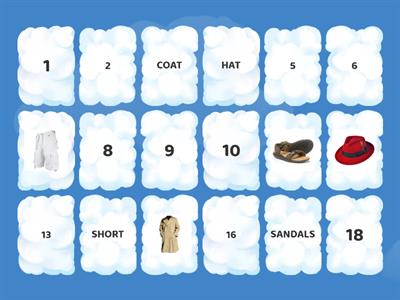 CLOTHES 2 -  MEMORY GAME  🥼🧥👔👕👖🩳🧣🧦🧤👗👞🧢👡