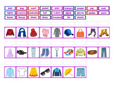 Clothes_Match_up_(25 words) #my_teaching_stuff