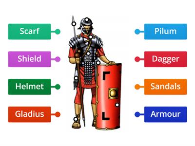 Label a Roman soldier