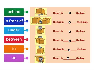 preposition of place 