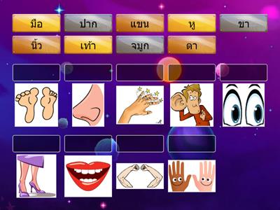 Match Thai words with picture about part of body :)