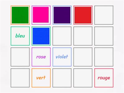 Les couleurs -matching pairs