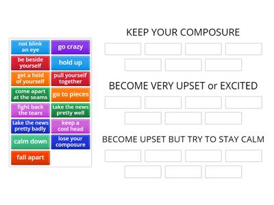 idioms - composure