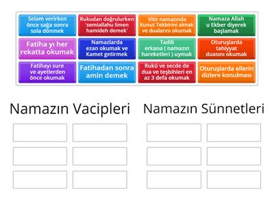 Namazın Vacip ve Sünnetleri