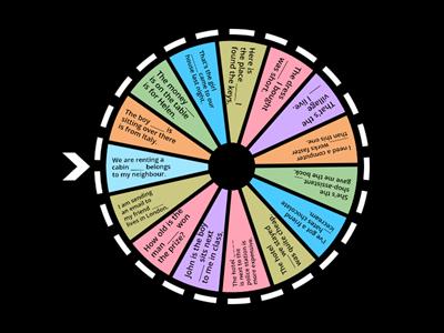 Defining Relative Clauses - Wheel 