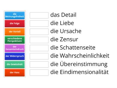 Wortschatz - Ordne das Gegenteil zu!