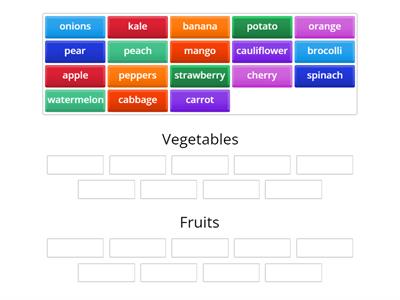 Match the correct foods to their food groups