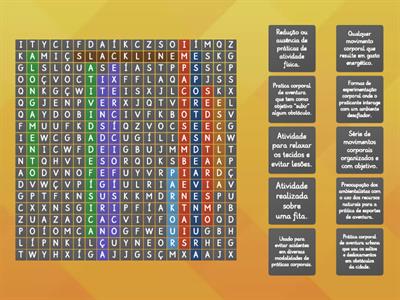 CAÇA PALAVRAS - EDUCAÇÃO FÍSICA