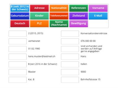 Lebenslauf Match