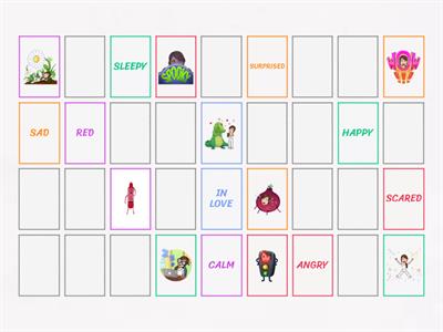 Year 1: Colours & Emotions (Memory game)