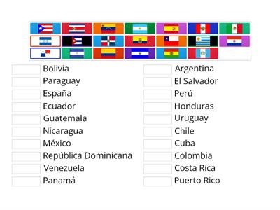  Banderas 20 países hispanohablantes / 20 Flags Spanish Speaking countries 