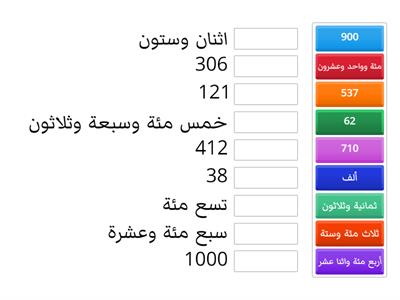  قراءة الاعداد حتي 1000 وكتابتها / رياضيات ثاني ب