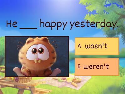 Past Simple "wasn't\weren't" - Garfield