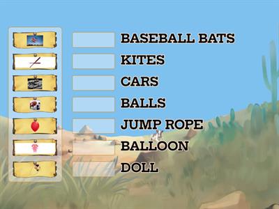 Group the pictures into plural or singular 