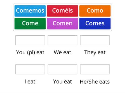 To eat = Comer