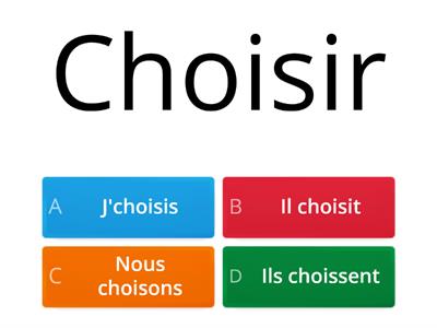 Présent de l'indicatif 2ème groupe