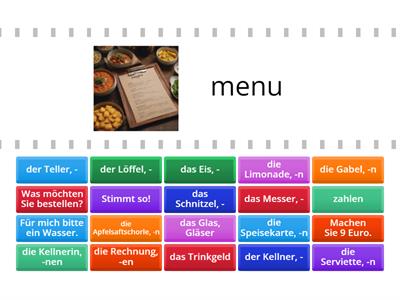 Restaurant Wörter/ Restaurant words in German (Master German at "Decode German")