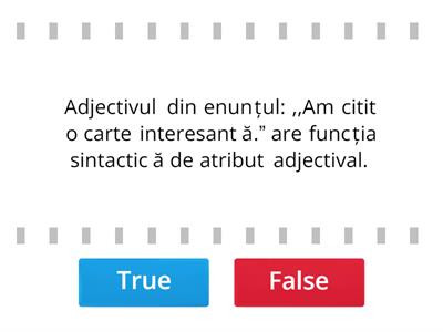 Adjectivul (Functii sintactice)