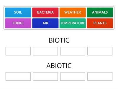 BIOTIC & ABIOTIC