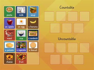 Countable and uncountable food