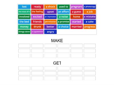 MAKE AND GET COLLOCATIONS