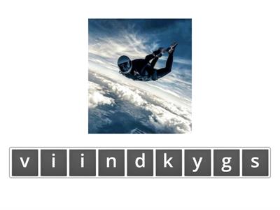 Extreme sports vocabulary spelling