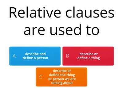 Relative clauses 