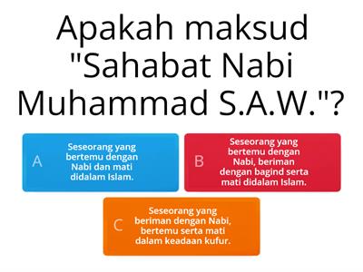 Nabi Muhammad S.A.W. Sahabat Sejati