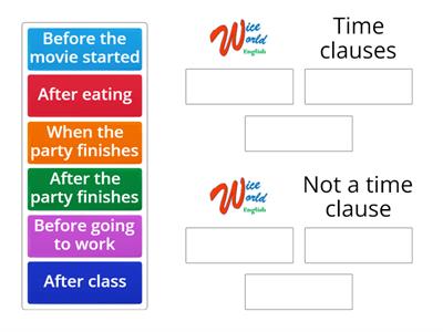 Time clauses (basic)
