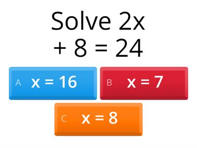 Solving Linear Equations 