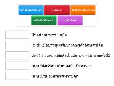 ยุคสมัยทางประวัติศาสตร์