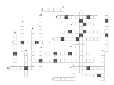 UNIT 4 - (page 38) ACTIONS AND MOVEMENT (crossword)