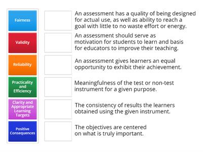 Principles of High Quality Classroom Assessment