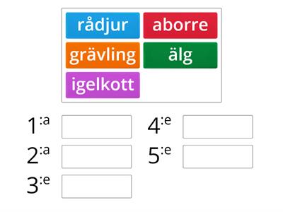 Ordna orden i alfabetisk ordning efter första bokstaven (1)
