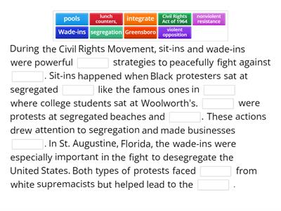 Civil Rights: Sit & Wade Ins