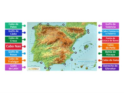 Mapa cabos y golfos de España (6º VDM)