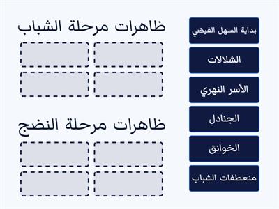 الظاهرات في مرحلة الشباب والنضج