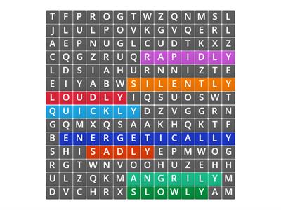 Adverb wordsearch