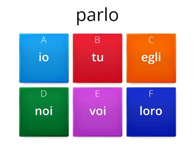 Pronomi personali e verbi