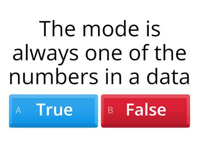 Tell whether the statements are True or False