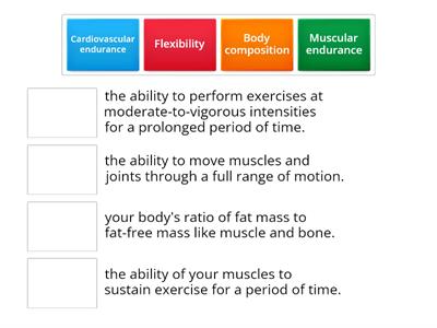 Health related components of fitness 